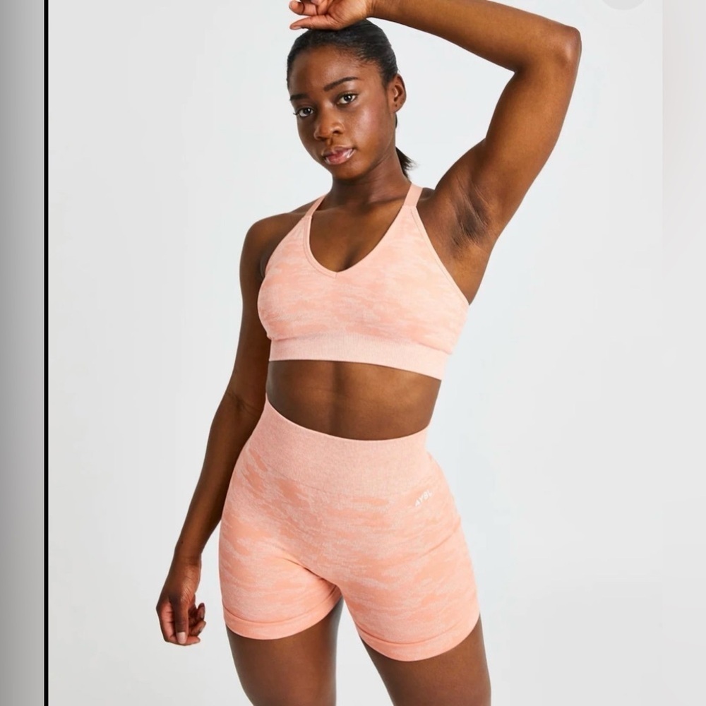 AYBL Evolve Camo Seamless Shorts - Peach
